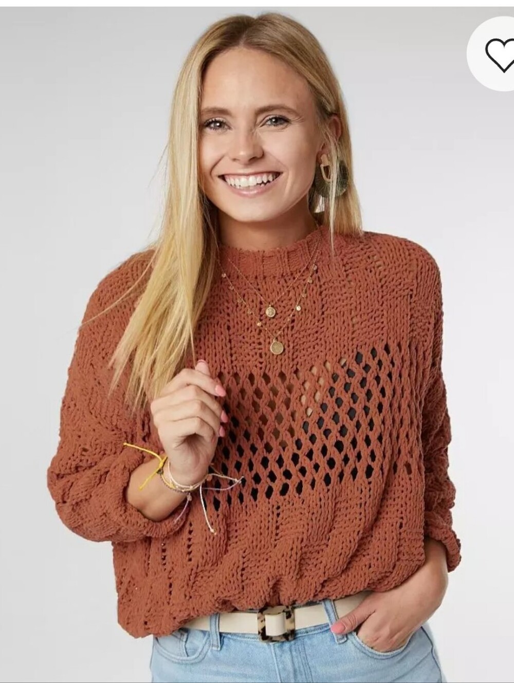 Billabong On The Horizon Cropped Chenille Sweater